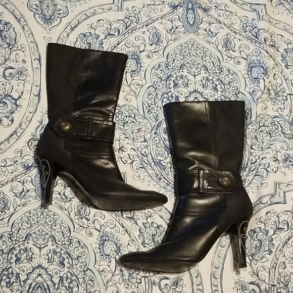 Nine West Black Heeled Booties *HOST PICK* - Picture 1 of 7